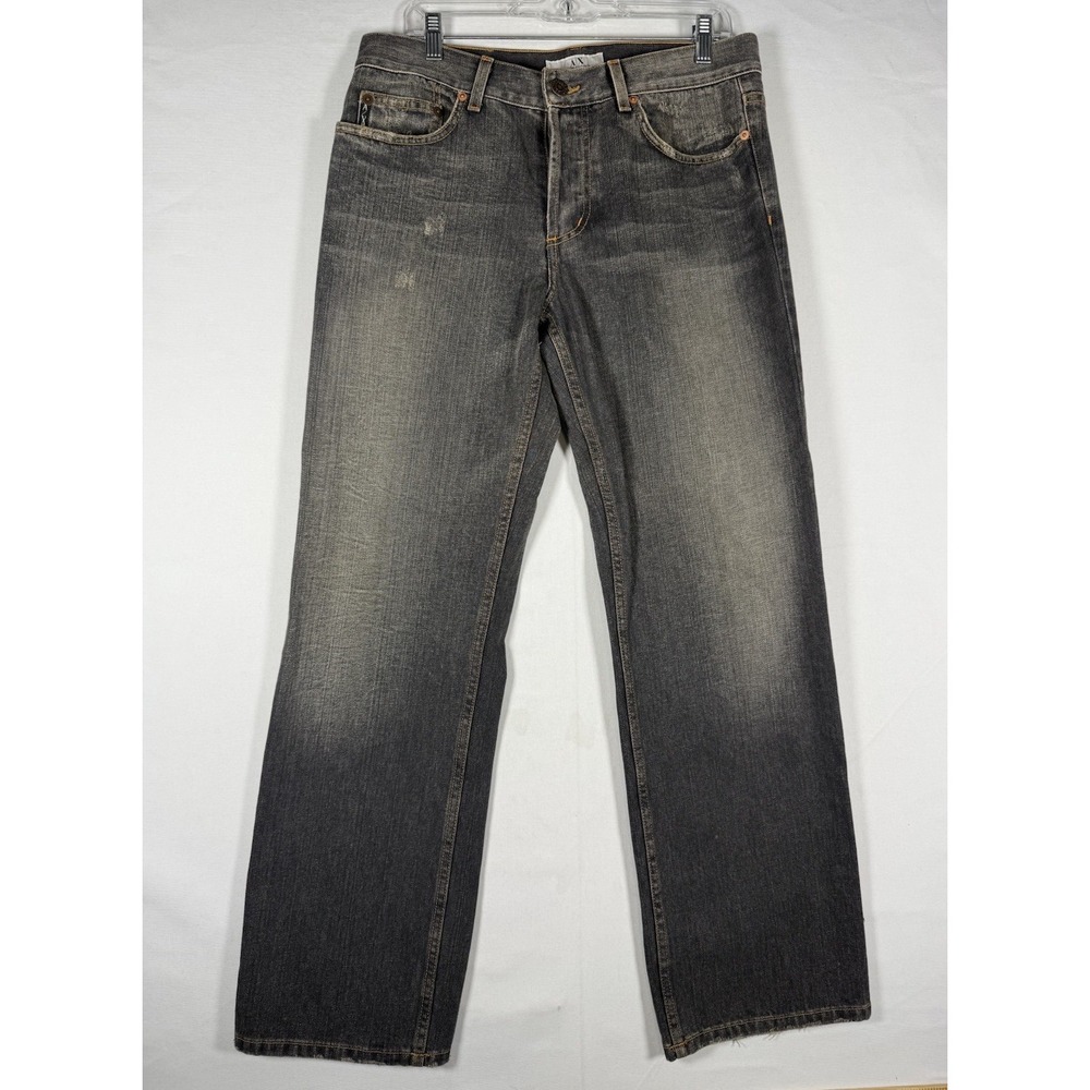 Vintage Armani Exchange Jeans Mens 33x32 Easy Fit J65 Black Fade 100% Cotton USA